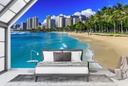Honolulu Beach Hawaii Wall Mural Wallpaper