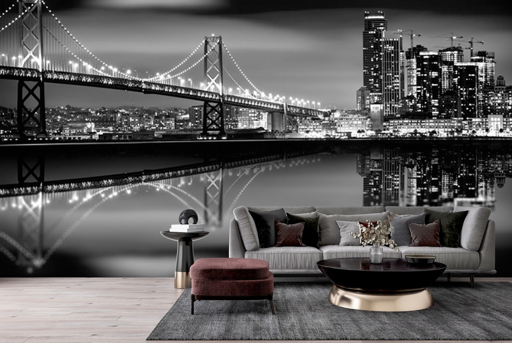 San Francisco Bridge Cityscape Wall Mural Wallpaper