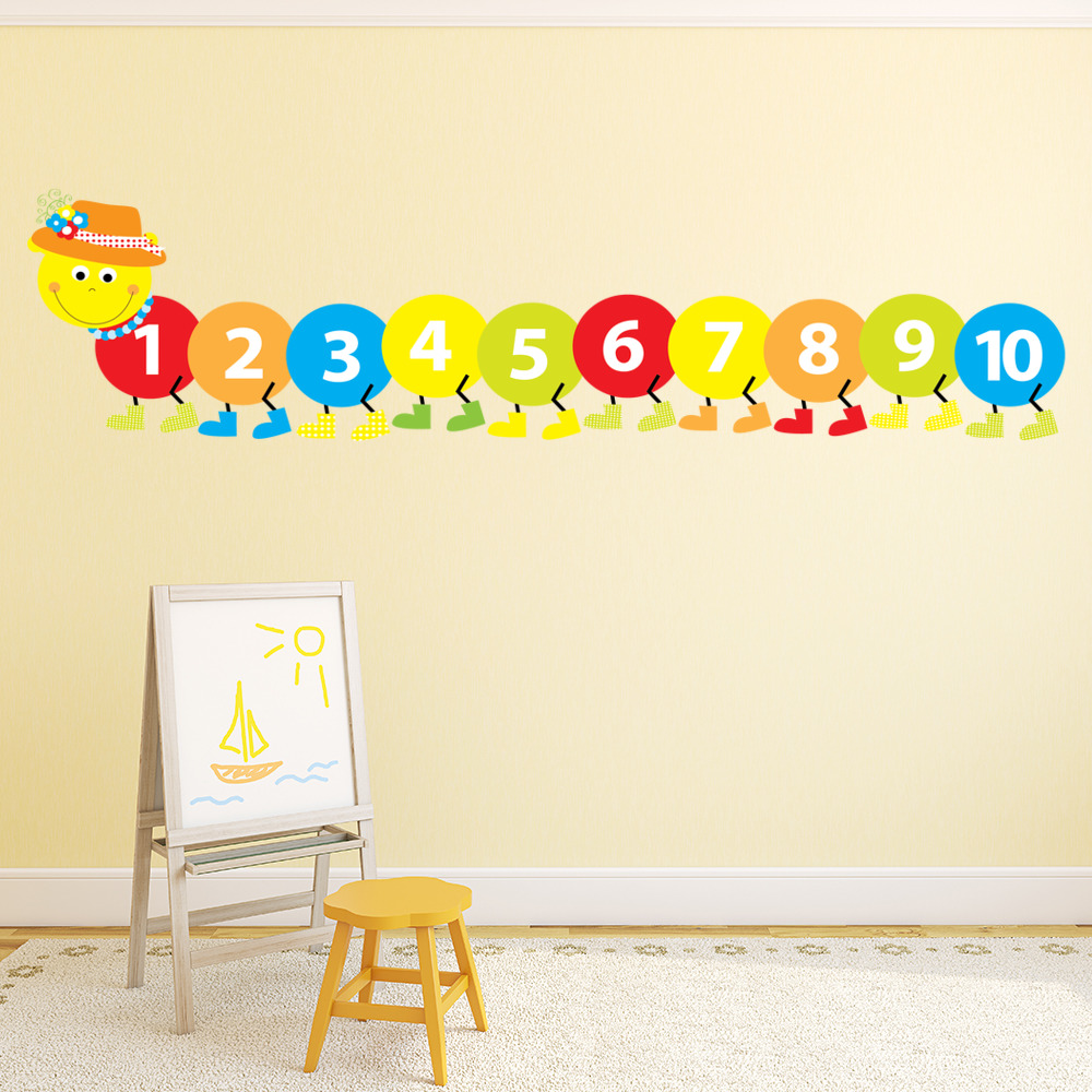 Counting Caterpillar Nursery Wall Sticker