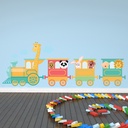 Animal Safari Train Nursery Wall Sticker