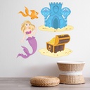 Mermaid Under The Sea Wall Sticker Set