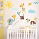 Patchwork Animals Nursery Wall Sticker Set