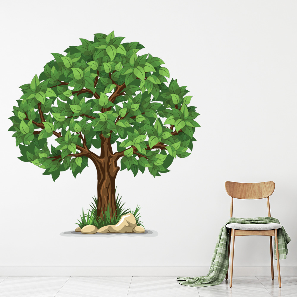 Green Oak Tree Wall Sticker | Icon Wall Stickers