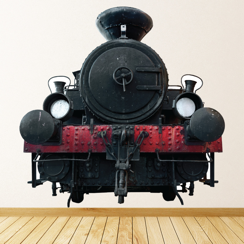 Black Steam Engine Train Wall Sticker