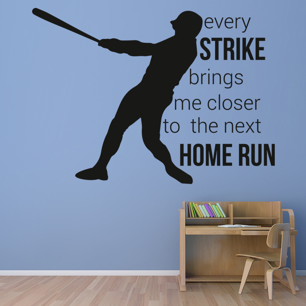 Every Strike Baseball Quote Wall Sticker - Mod8