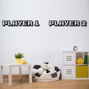 Player 1 Player 2 Computer Games Wall Sticker