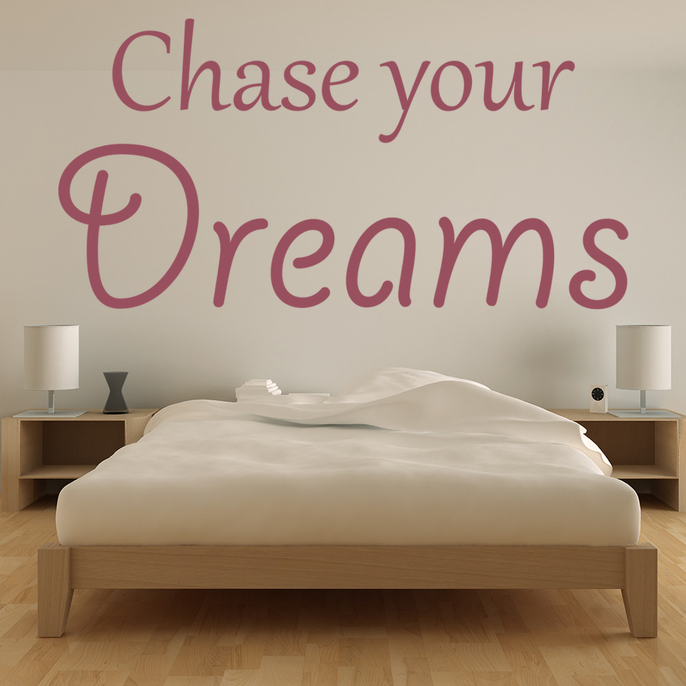 Chase Your Dreams Inspirational Quote Wall Sticker