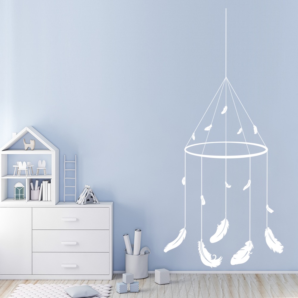 Dream Catcher Mobile Feather Nursery Wall Sticker