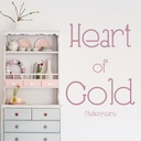 Heart Of Gold Love Shakespeare Quote Wall Sticker