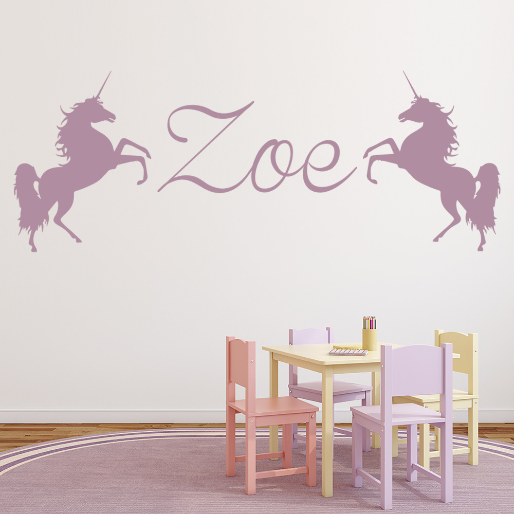 Personalised Name Unicorn Wall Sticker