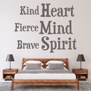 Heart Mind Spirit Inspirational Quote Wall Sticker