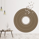 Vinyl Record Retro Music Notes Wall Sticker