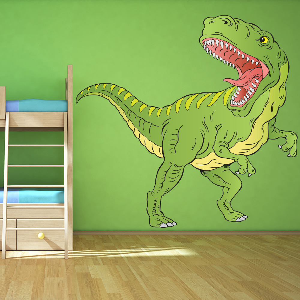 Green T-Rex Dinosaur Wall Sticker