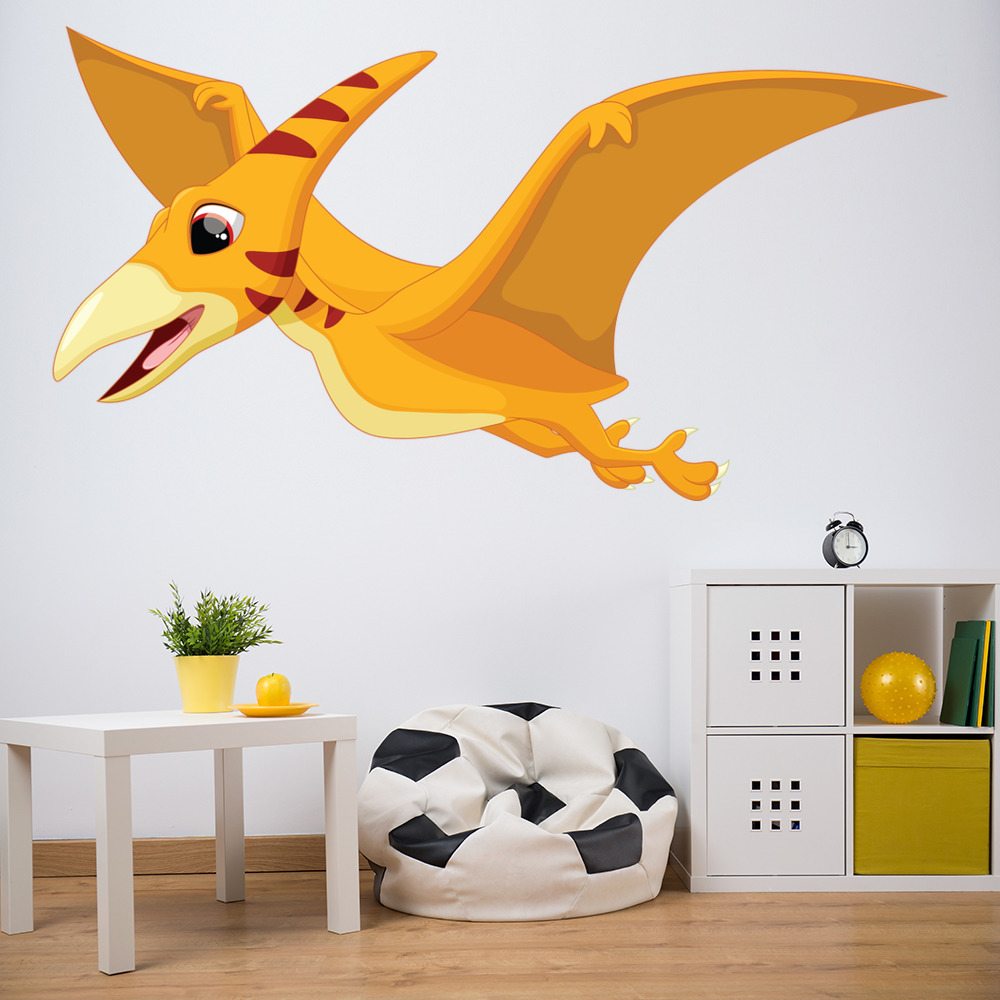 Yellow Pterodactyl Dinosaur Wall Sticker
