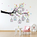 Branch & Bird Cages Wall Sticker