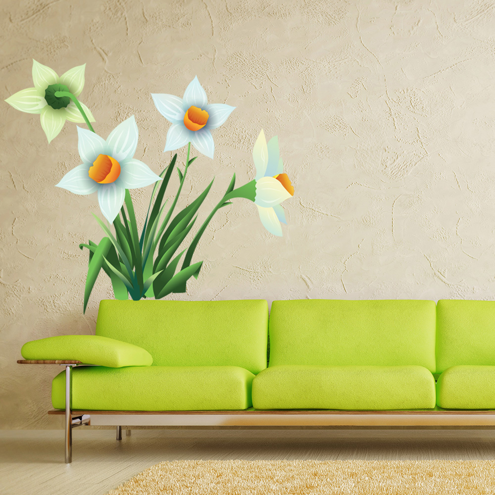 Bouquet Daffodil Flower Floral Wall Sticker